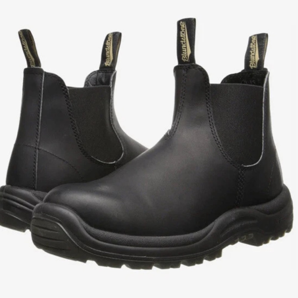 New Blundstone Mens Black Premium Leather Work All-Terrain Boots Chelsea size 11